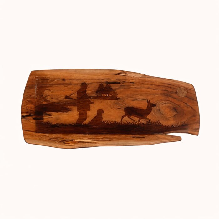 Rustic Woodland Engraved Wooden Platter